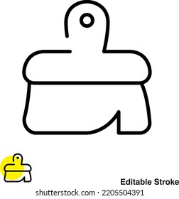Cleaner Brush Vector Outline Icon