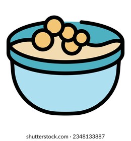 Cleaner bucket icon outline vector. Wash product. Soap detergent color flat
