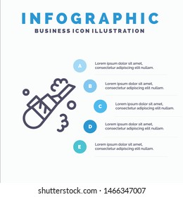 Cleaner, Cleaning, Vacuum, Pipe Line icon with 5 steps presentation infographics Background. Vector Icon Template background