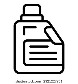 Cleaner cloth icon outline vector. Powder detergent. Wash product