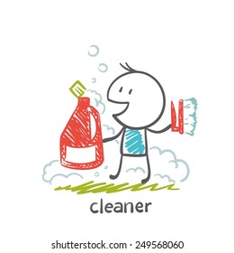 cleaner and detergent illustration