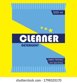  diseño detergente_label más limpio. es un trozo de papel, película plástica, tela, metal u otro material colocado en un recipiente o producto.

