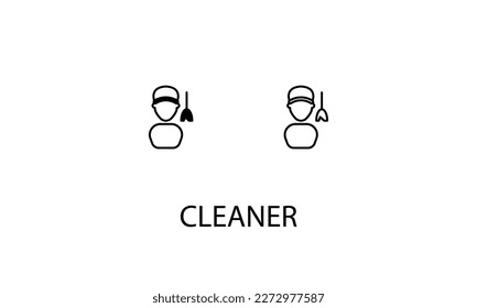 Cleaner double icon design stoke illustration