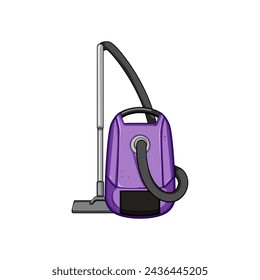 cleaner electric broom cartoon. housework car, vacum suction, bucket power cleaner electric broom sign. isolated symbol vector illustration