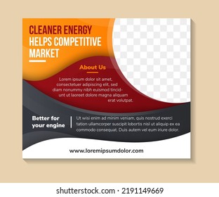cleaner energy, helps competitive market Banner gradient design template ,Abstract Geometric horizontal layout, Vector illustration for social media post, presentation. space for photo and text