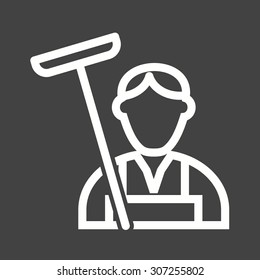 Cleaner, house, service icon vector image. Can also be used for professionals. Suitable for web apps, mobile apps and print media.