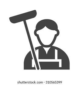 Cleaner, house, service icon vector image. Can also be used for professionals. Suitable for web apps, mobile apps and print media.