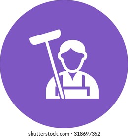 Cleaner, house, service icon vector image. Can also be used for professionals. Suitable for web apps, mobile apps and print media.