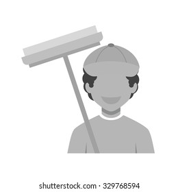 Cleaner, house, service icon vector image. Can also be used for professionals. Suitable for web apps, mobile apps and print media.