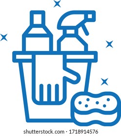 Cleaner icon, Clean icon, Hygiene icon vector (blue version) 