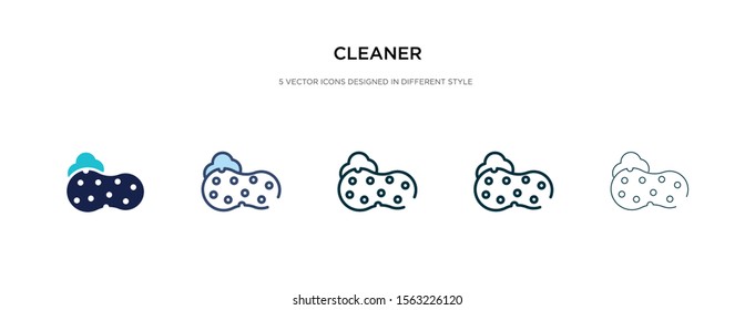 cleaner icon in different style vector illustration. two colored and black cleaner vector icons designed in filled, outline, line and stroke style can be used for web, mobile, ui