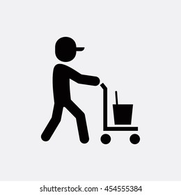 Cleaner icon illustration isolated vector sign symbol
