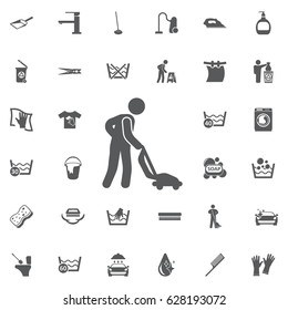 Cleaner icon illustration isolated vector sign symbol on the white background. Set of cleaning icons