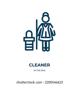 Cleaner icon. Linear vector illustration from in the zoo collection. Outline cleaner icon vector. Thin line symbol for use on web and mobile apps, logo, print media.