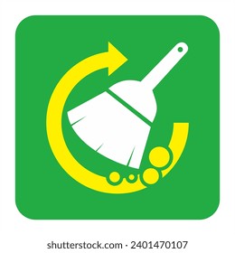 Reinigungssymbol für Smartphone-Anwendungen