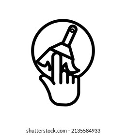 Cleaner icon. touch with cleaner. line icon style. suitable for cleanliness icon. simple design editable. Design template vector