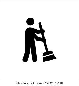 Cleaner icon vector graphic illustration