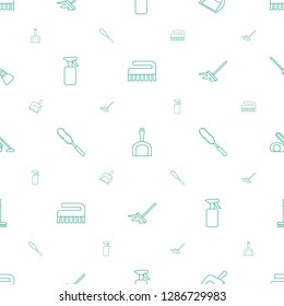 cleaner icons pattern seamless white background. Included editable line clean brush, dustpan, spray bottle, dust brush, mop, vacuum cleaner icons. cleaner icons for web and mobile.