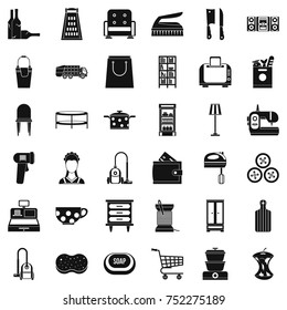 Cleaner icons set. Simple style of 36 cleaner vector icons for web isolated on white background