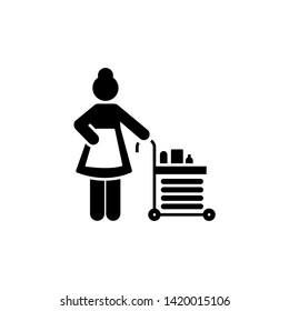 Cleaner, janitor, maid, hotel, maintenance icon. Element of hotel pictogram icon. Premium quality graphic design icon. Signs and symbols collection icon