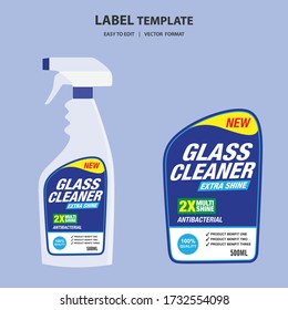 Cleaner, laundry detergent bottle label, toilet or sink cleaner, creative package banner design template. Mock up design and vector illustration.