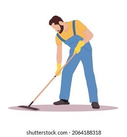 arte plano de piso de limpieza