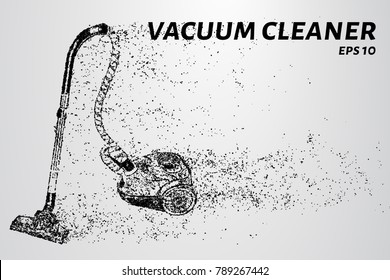 Cleaner from particles. The cleaner consists of circles and points. Vector illustration