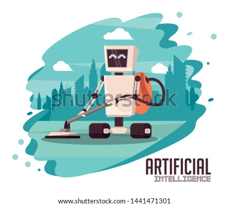 Cleaner robot, Artificial inteligence, city of tomorrow