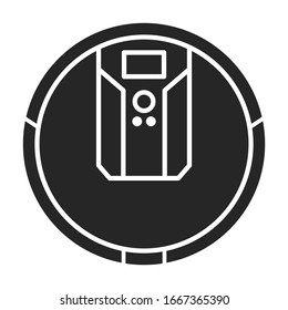 Limpiador del icono del vector robot.Icono del vector negro aislado en el limpiador de fondo blanco del robot .