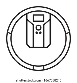 Cleaner of robot vector icon.Outline vector icon isolated on white background cleaner of robot .
