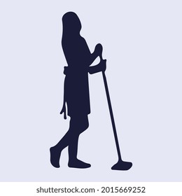 cleaner silhouette sweeping vector art