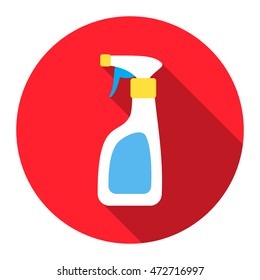 Cleaner spray flat icon. Illustration for web and mobile design.