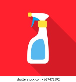 Cleaner Spray Flat Icon. Illustration For Web And Mobile Design.