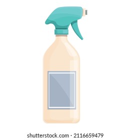 Cleaner spray icon cartoon vector. House service. People clean