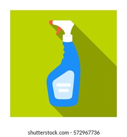 Cleaner spray icon in flat style isolated on white background. Cleaning symbol stock vector illustration.