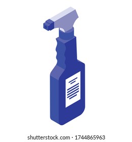 Icono de pulverización más limpia. Isométrico del icono del vector de pulverización más limpia para el diseño web aislado en fondo blanco