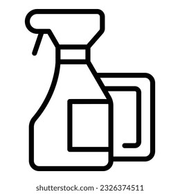Cleaner spray icon outline vector. House service. Work office