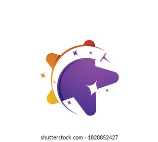 Plantilla de diseño de logotipo de icono de estrella más limpia