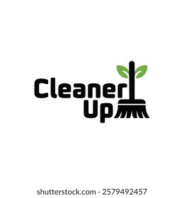 Cleaner up Template Logo design white background