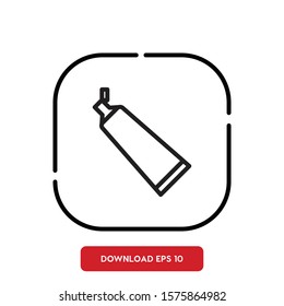 Cleaner tools symbol, toothpaste outline vector icon. Modern, simple flat vector illustration for web site or mobile app