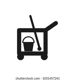 cleaner trolley vector icon
