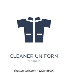 Cleaner Uniform icon. Trendy flat vector Cleaner Uniform icon on white background from Cleaning collection, vector illustration can be use for web and mobile, eps10