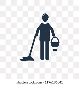 Cleaner vector icon isolated on transparent background, Cleaner transparency concept can be used web and mobile