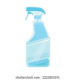 Cleaner vector illustration for cleaning supplies on white background. Cleaner is perfect for cleaning windows, mirrors, glass and more. Cleaning products spray bottles.