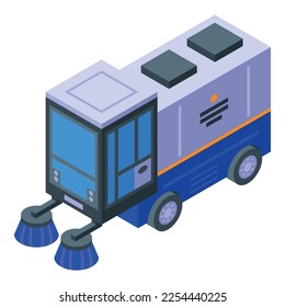Cleaner vehicle icon isometric vector. Street road. Machine urban