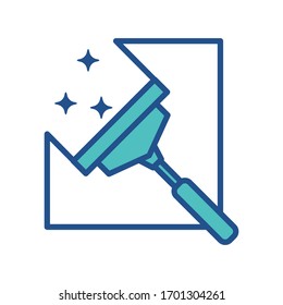 cleaner window icon design, flat style trendy collection
