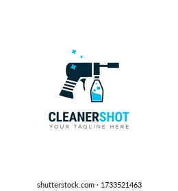 cleanershoot logo, bottle spray vector