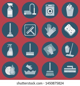 Cleaning 16 icon set vector illustration