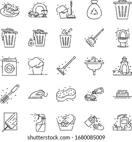 Cleaning 25 Set Outline Icon Pack