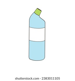 cleaning agent bottle color vector illustration 